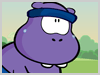 Wippo hace ejercicio persiguiendo una torta. <br><b>Frase:</b> &iexcl;Ánimo! &iexcl;T&uacute; puedes!